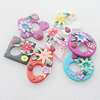 Pottery Clay Pendants/Earring charm, Mix Color & Mix Style, 41mm-24x55mm, Sold by Group