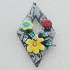 Pottery Clay Pendants/Earring charm, Diamond 29x54mm, Sold by PC