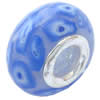 Fimo(Polymer Clay) Beads European, with 925 silver core, Rondelle, 15x9mm, Hole:Approx 5mm, Sold by PC
