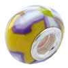 Fimo(Polymer Clay) Beads European, with 925 silver core, Rondelle, 15x10mm, Hole:Approx 5mm, Sold by PC