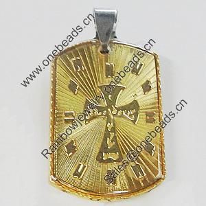 Pendant, Zinc Alloy Jewelry Findings Lead-free, 21x38mm, Sold by PC