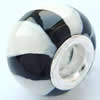 Fimo(Polymer Clay) Beads European, with brass core, Rondelle, 15x10mm, Hole:Approx 5mm, Sold by PC