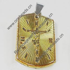 Pendant, Zinc Alloy Jewelry Findings Lead-free, 21x38mm, Sold by PC