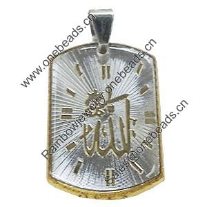 Pendant, Zinc Alloy Jewelry Findings Lead-free, 21x38mm, Sold by PC