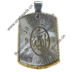 Pendant, Zinc Alloy Jewelry Findings Lead-free, 21x38mm, Sold by PC