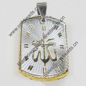 Pendant, Zinc Alloy Jewelry Findings Lead-free, 21x38mm, Sold by PC