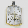 Pendant, Zinc Alloy Jewelry Findings Lead-free, 21x38mm, Sold by PC