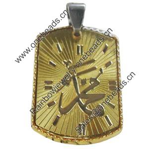 Pendant, Zinc Alloy Jewelry Findings Lead-free, 21x38mm, Sold by PC