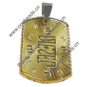 Pendant, Zinc Alloy Jewelry Findings Lead-free, 21x38mm, Sold by PC