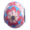 Fimo(Polymer Clay) Beads European, with brass core, Rondelle, 14x11mm, Hole:Approx 5mm, Sold by PC