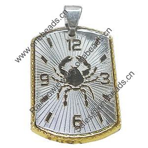 Pendant, Zinc Alloy Jewelry Findings Lead-free, 21x38mm, Sold by PC