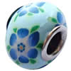 Fimo(Polymer Clay) Beads European, with brass core, Rondelle, 14x11mm, Hole:Approx 5mm, Sold by PC