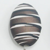 Spray-Painted Acrylic Beads, Flat Oval 14x20mm, Sold by Bag