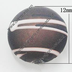 Spray-Painted Acrylic Beads, Flat Round 12mm, Sold by Bag