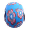 Fimo(Polymer Clay) Beads European, with 925 silver core, Rondelle, 14x11mm, Hole:Approx 5mm, Sold by PC