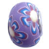 Fimo(Polymer Clay) Beads European, with 925 silver core, Rondelle, 14x11mm, Hole:Approx 5mm, Sold by PC