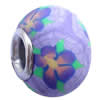 Fimo(Polymer Clay) Beads European, with 925 silver core, Rondelle, 14x11mm, Hole:Approx 5mm, Sold by PC