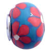 Fimo(Polymer Clay) Beads European, with 925 silver core, Rondelle, 14x11mm, Hole:Approx 5mm, Sold by PC