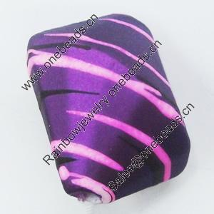 Spray-Painted Acrylic Beads, 21x17mm, Sold by Bag