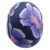 Fimo(Polymer Clay) Beads European, with 925 silver core, Rondelle, 14x11mm, Hole:Approx 5mm, Sold by PC