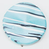 Spray-Painted Acrylic Beads, Twist Flat Round 23mm, Sold by Bag