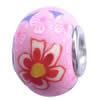 Fimo(Polymer Clay) Beads European, with 925 silver core, Rondelle, 14x11mm, Hole:Approx 5mm, Sold by PC