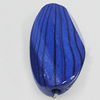 Watermark Acrylic Beads, Faceted Flat Oval 16x32mm, Sold by Bag