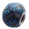 Fimo(Polymer Clay) Beads European, with brass core, Rondelle, 14x11mm, Hole:Approx 5mm, Sold by PC