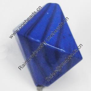 Watermark Acrylic Beads, 17x16mm, Sold by Bag