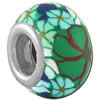 Fimo(Polymer Clay) Beads European, with brass core, Rondelle, 13x10mm, Hole:Approx 5mm, Sold by PC