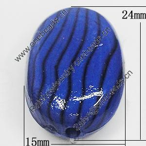 Watermark Acrylic Beads, 15x24mm, Sold by Bag