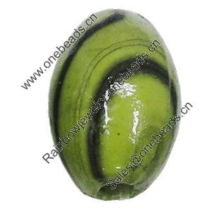 Watermark Acrylic Beads, Oval 8x13mm, Sold by Bag