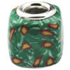 Fimo(Polymer Clay) Beads European, with brass core, 13x12x12mm, Hole:Approx 5mm, Sold by Bag