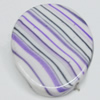 Watermark Acrylic Beads, Flat Oval 26x35mm, Sold by Bag