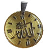 Pendant, Zinc Alloy Jewelry Findings, Flat Round, 29x36mm, Sold by PC