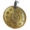 Pendant, Zinc Alloy Jewelry Findings, Flat Round, 29x36mm, Sold by PC