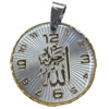 Pendant, Zinc Alloy Jewelry Findings, Flat Round, 29x36mm, Sold by PC