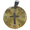 Pendant, Zinc Alloy Jewelry Findings, Flat Round, 29x36mm, Sold by PC