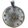 Pendant, Zinc Alloy Jewelry Findings, Flat Round, 29x36mm, Sold by PC