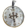 Pendant, Zinc Alloy Jewelry Findings, Flat Round, 29x36mm, Sold by PC