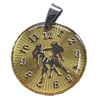 Pendant, Zinc Alloy Jewelry Findings, Flat Round, 29x36mm, Sold by PC