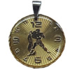 Pendant, Zinc Alloy Jewelry Findings, Flat Round, 29x36mm, Sold by PC