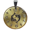 Pendant, Zinc Alloy Jewelry Findings, Flat Round, 29x36mm, Sold by PC