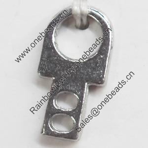 Pendant, Zinc Alloy Jewelry Findings, 8x15mm, Sold by Bag