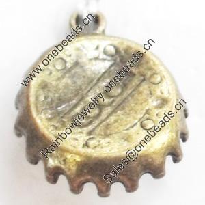 Pendant, Zinc Alloy Jewelry Findings, 16x21mm, Sold by Bag