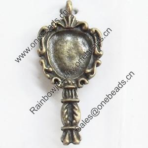 Pendant, Zinc Alloy Jewelry Findings, 14x30mm, Sold by Bag