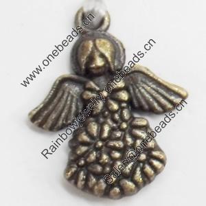 Pendant, Zinc Alloy Jewelry Findings, 17x21mm, Sold by Bag