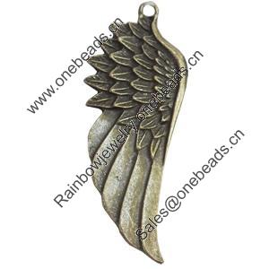 Pendant, Zinc Alloy Jewelry Findings, 22x57mm, Sold by Bag