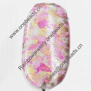 Spray-Painted Acrylic Beads, 15x28mm, Sold by Bag