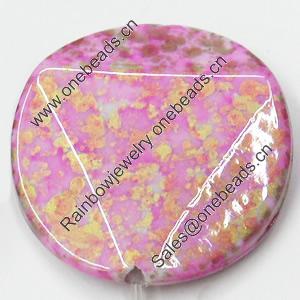 Spray-Painted Acrylic Beads, 26mm, Sold by Bag